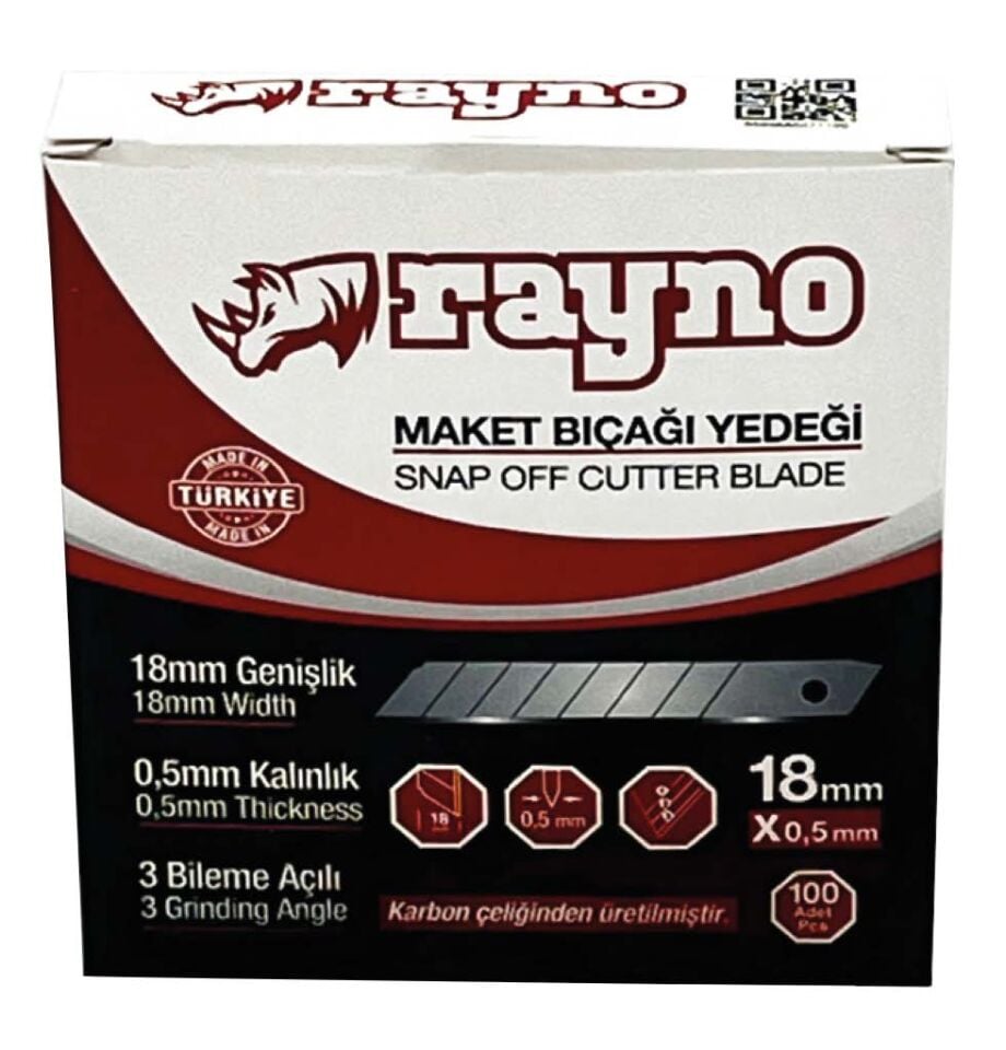 Rayno Alüminyum Maket Bıçağı Yedeği (10'lu Paket)