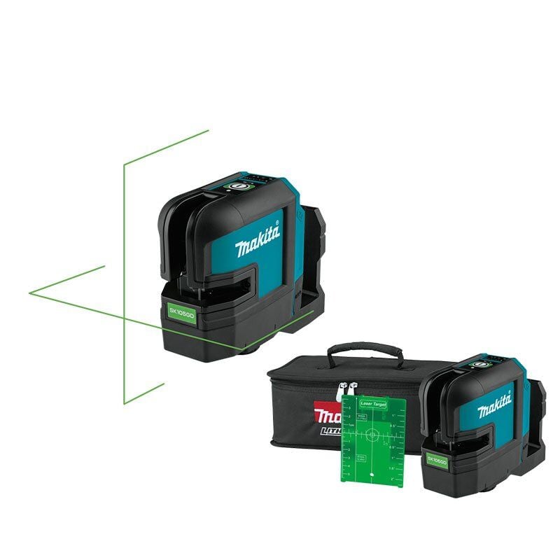 Makita SK105GDZ Akülü Yeşil Çapraz Çizgi Lazeri