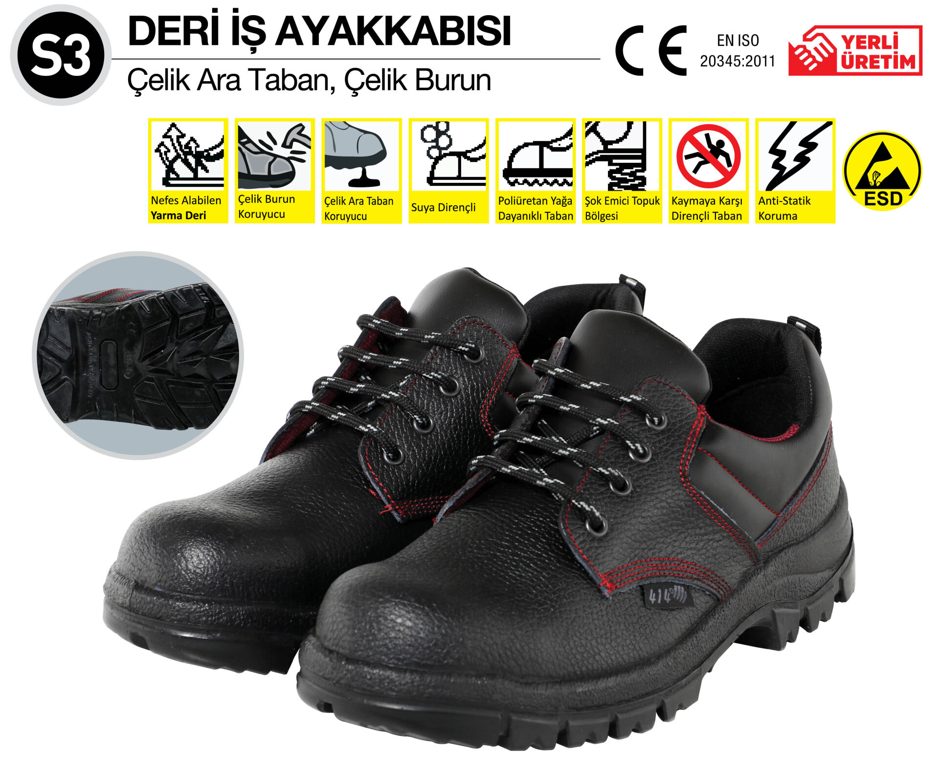 414 Ayakkabı S3 N0.41 41145
