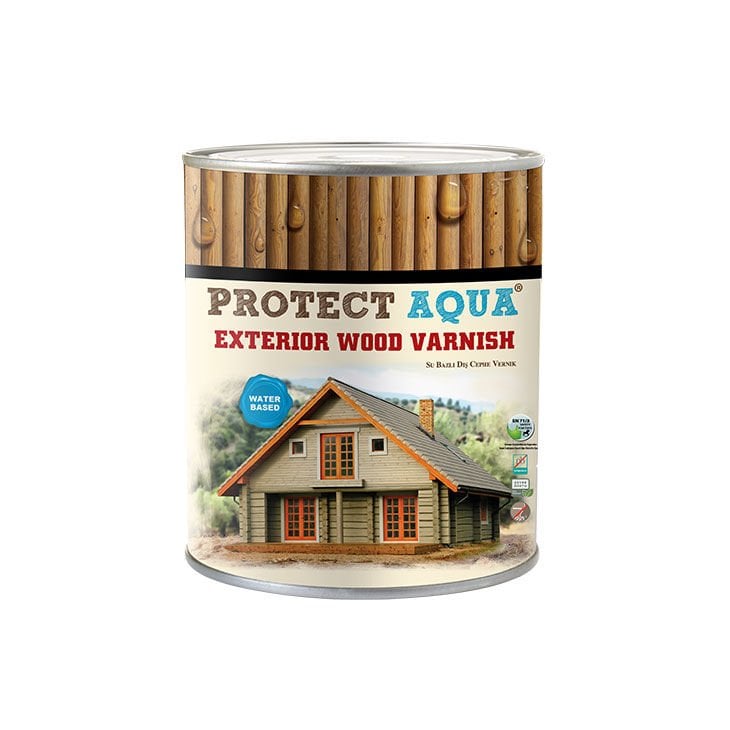 Ünlü Protect Aqua Su Bazlı Ahşap Koruyucu Dış Cephe Vernik 535 Serisi
