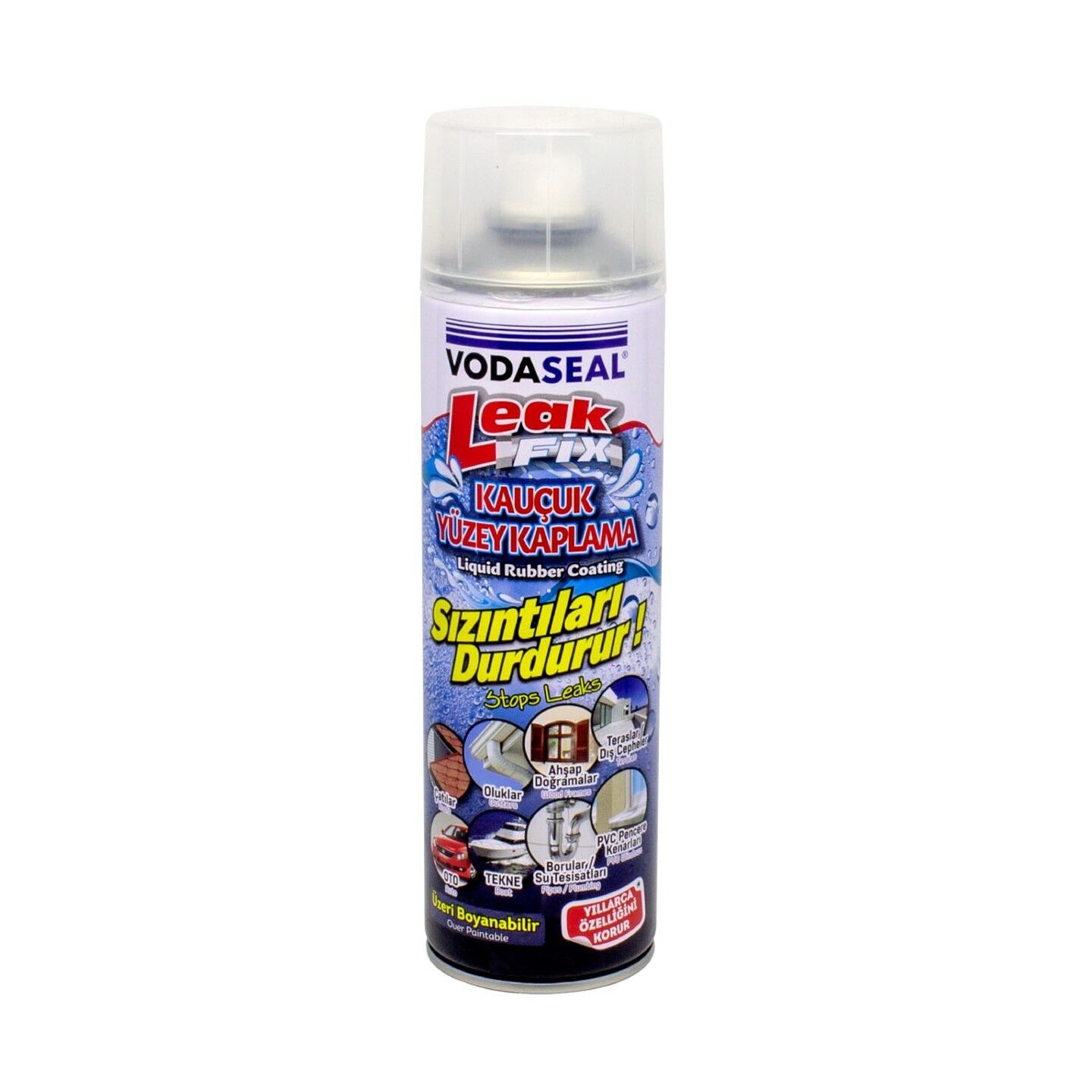 Vodaseal Leak Fix Kauçuk İzolasyon Spreyi Şeffaf  500 ml