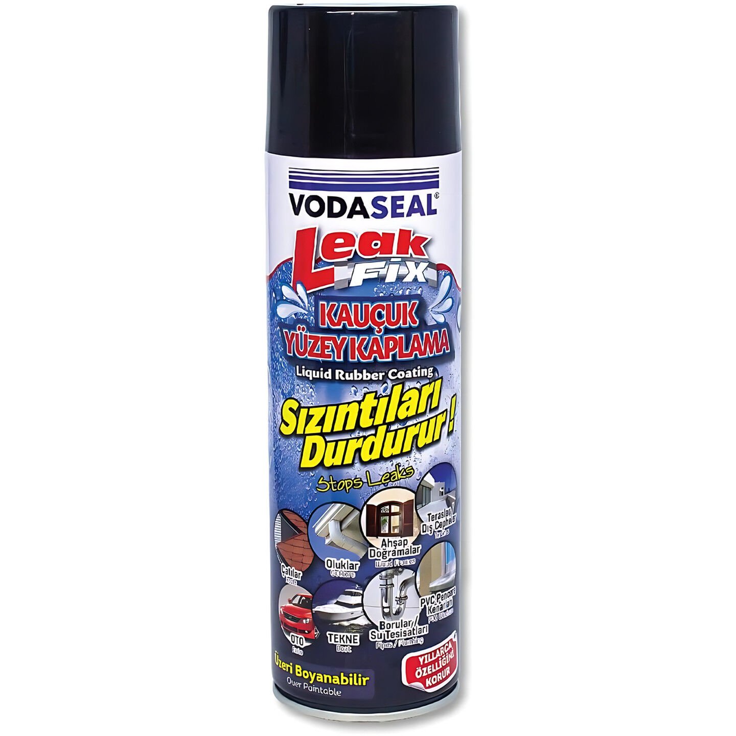 Vodaseal Leak Fix Kauçuk İzolasyon Spreyi Siyah 500 ml