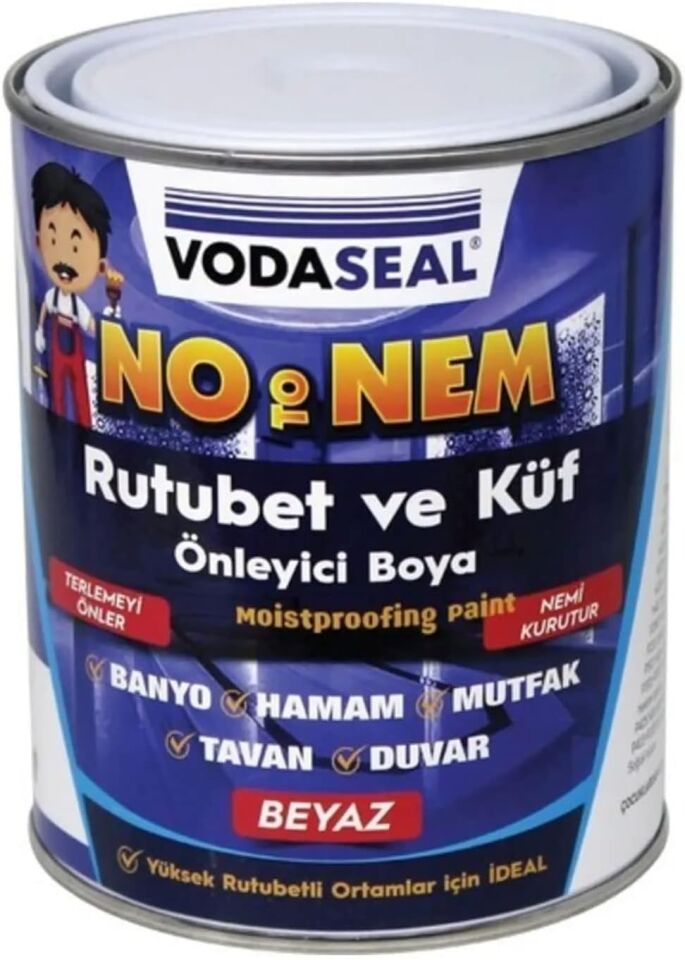 Vodaseal No To Nem Rutubet Küf ve Rutubet Önleyici Boya 1 kg Beyaz