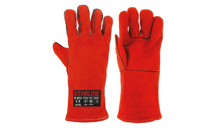 Starline Kırmızı Deri Kaynakçı Eldiveni E-072
