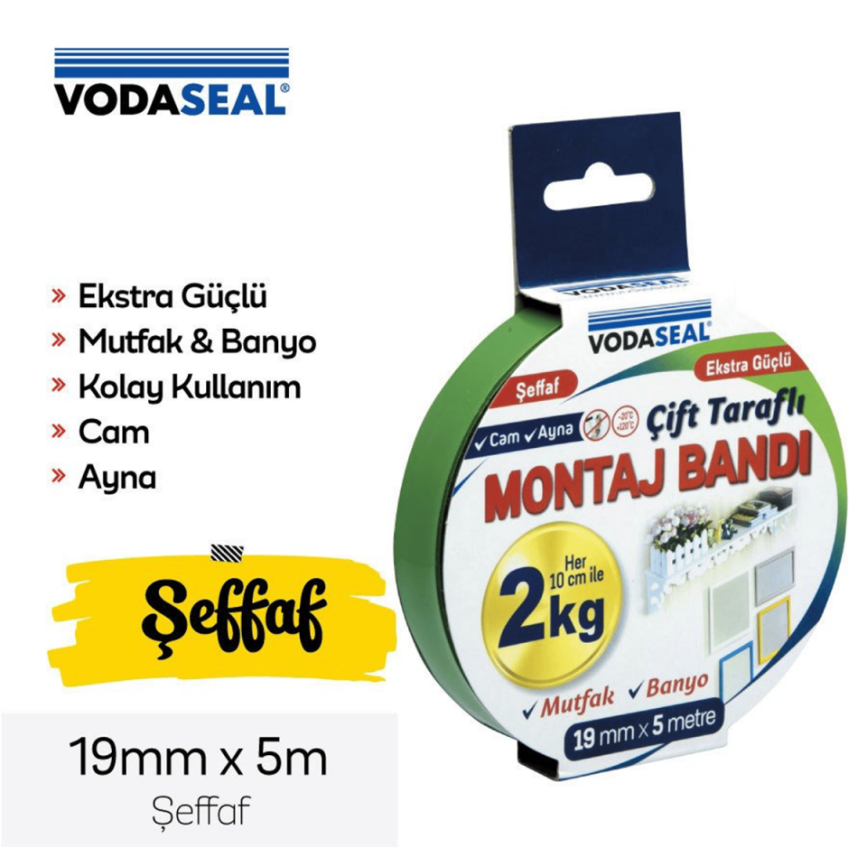 Vodasel VHB Montaj Bandı 19mm x 5mt