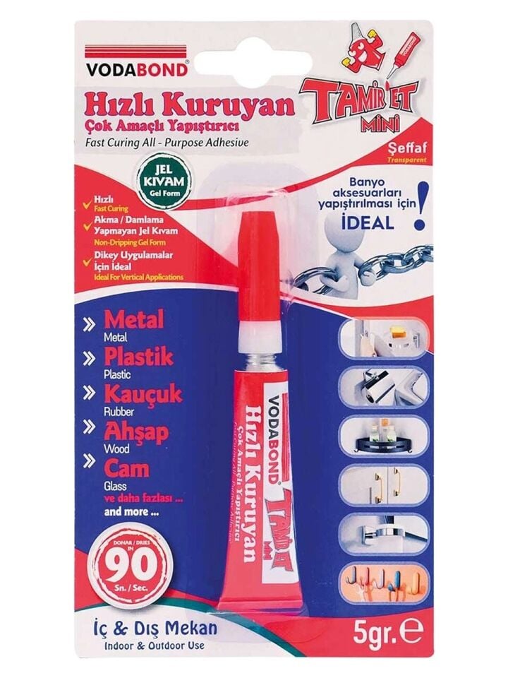 Vodabond Hızlı Kuruyan Jel Yapıştırıcı 5 gr