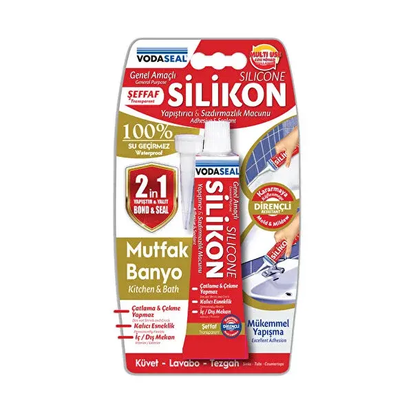 Vodaseal Tüp Silikon Şeffaf 50 gr