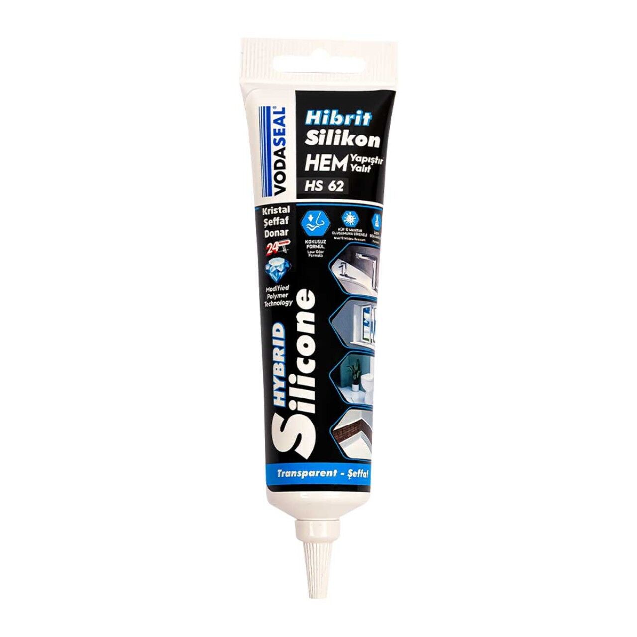 Vodaseal Hibrit Silikon Kristal Şeffaf Donar 150 ml