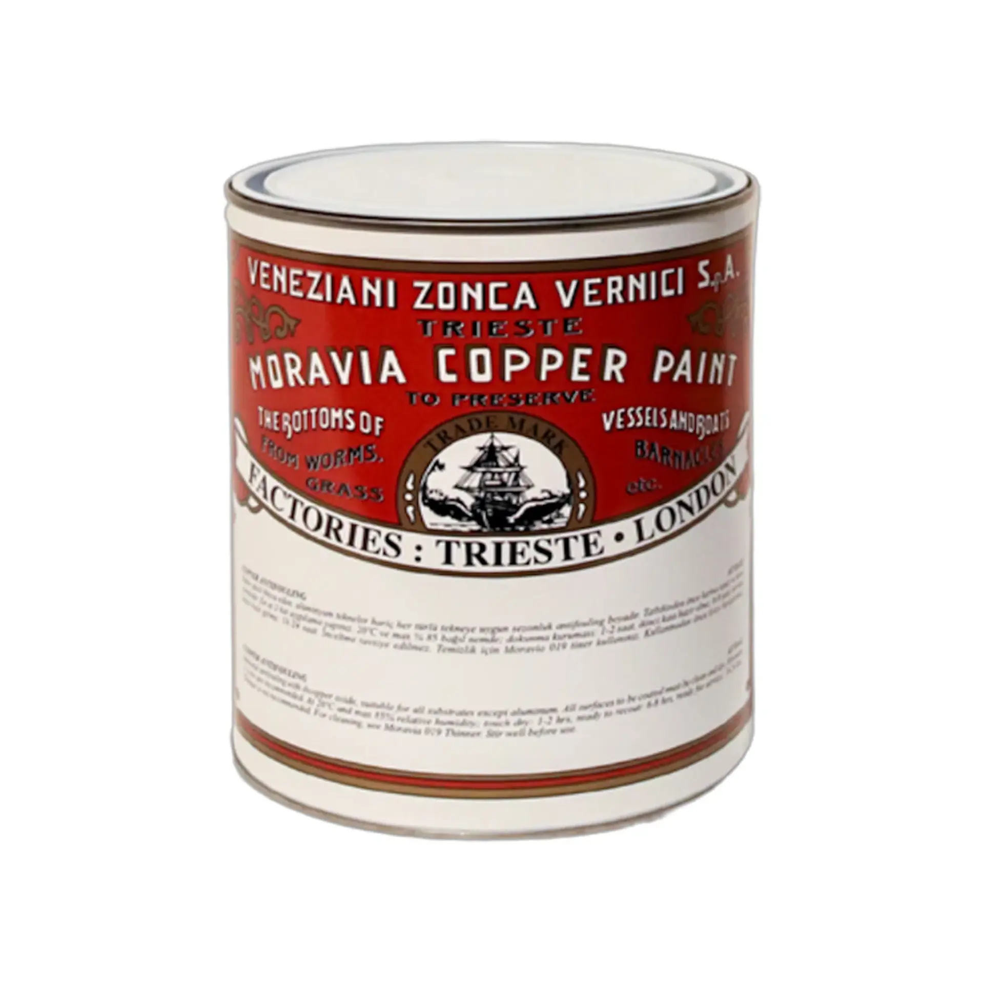 Moravia Copper Kırmızı Zehirli Boya Tekne ve Gemi Boyası 1 Kg