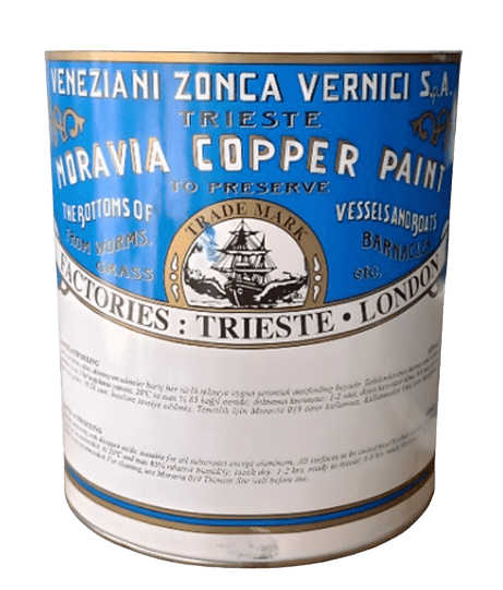 Moravia Copper Mavi Zehirli Boya Tekne ve Gemi Boyası 2.5 Kg