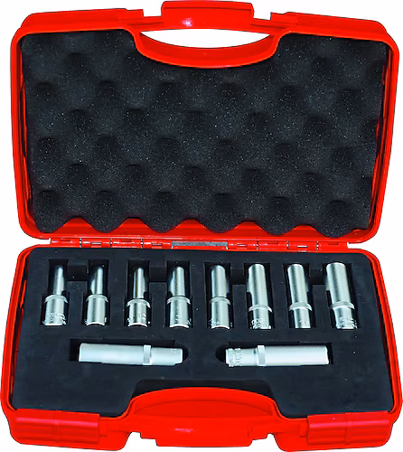 İzeltaş 1108 1/2'' Altı Köşe 10 Parça Derin Lokma Takımı