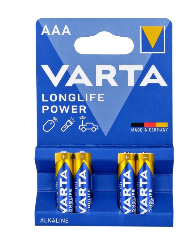 Varta 4903-4 Longlife Power AAA 1.5 V Kalem Pil 4lü
