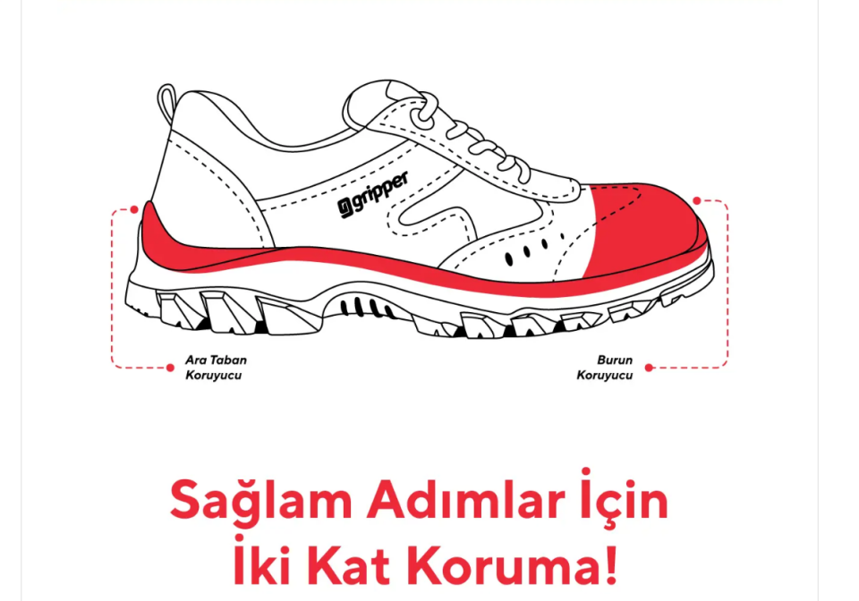 Gripper GPR-70 S1P Gri Süet Kompozit İş Güvenlik