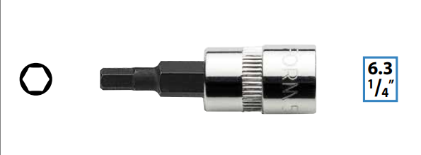 Ceta Form 1/4'' 6mm Allen Uçlu Lokma C08S-H60