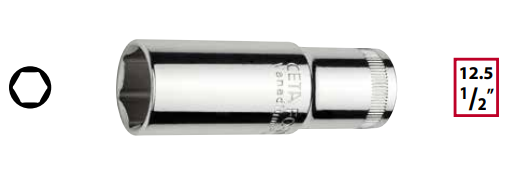 Ceta Form 1/2 19mm 6 Köşe Derin Lokma Anahtar C24-H19