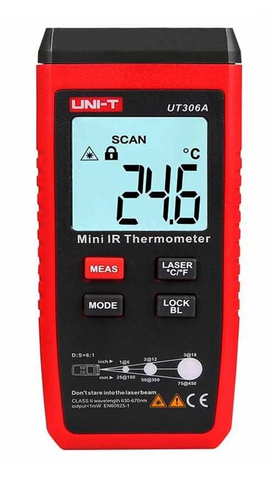UNI-T UT306A Profesyonel Temassız Mini Kızılötesi Lazerli Termometre