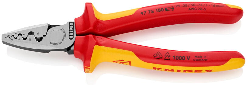 Knipex 97 78 180 VDE Yüksük Sıkma Pensesi