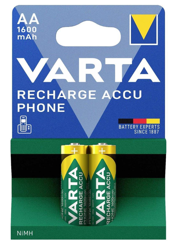 Varta 58399-2 Recharge Accu Phone 2 AA 1600mAh Kalem Pil 2'li