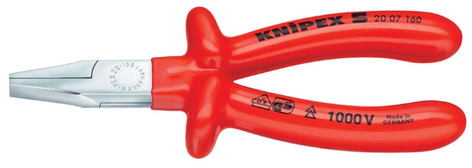 Knipex 20 07 160 Vde Yassı Agız Kargaburun
