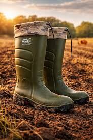 PollyBoot O4 Boğazlı K.Haki Siyah NO:45 Uzun