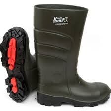 Polly Boot S4 Haki Çelik Burunlu Çizme NO:40 Uzun