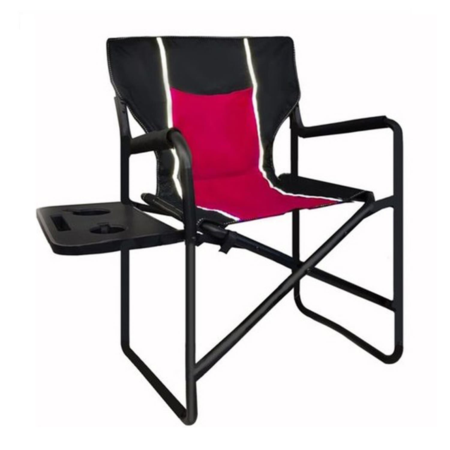 Orcamp Katlanabilir Lüks Sandalye Yan Sehpalı Kırmızı