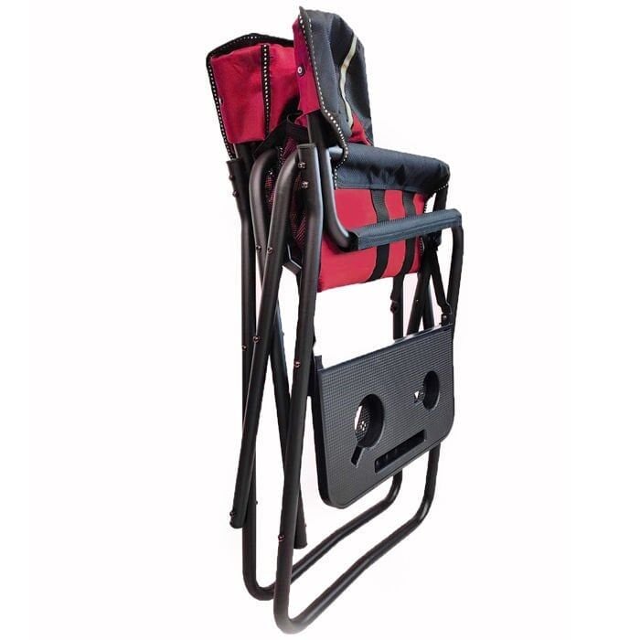 Orcamp Katlanabilir Lüks Sandalye Yan Sehpalı Kırmızı