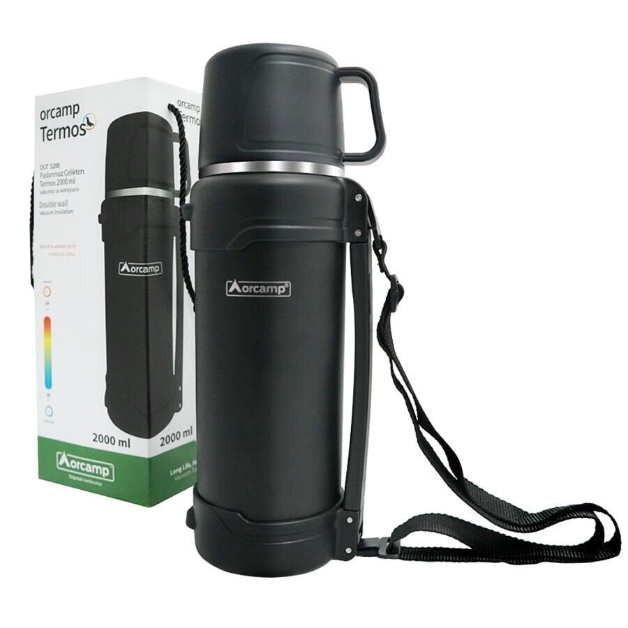 Orcamp 2000 ml Paslanmaz Çelik Termos
