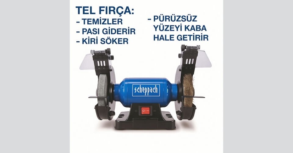 Scheppach Tel Fırçalı Taş Motoru SM200LB