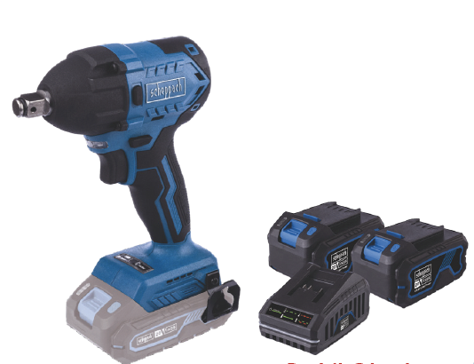 Scheppach Akülü Darbeli Somun Sıkma BC-IW350 2*4Ah