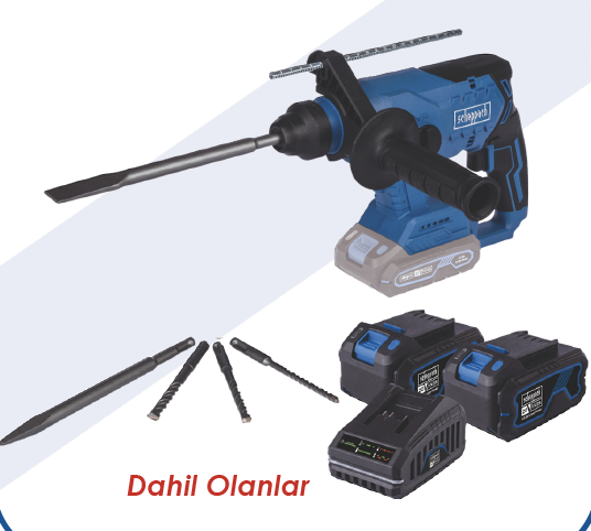Scheppach Akülü Darbeli Matkap BC-RHD230 2*4Ah