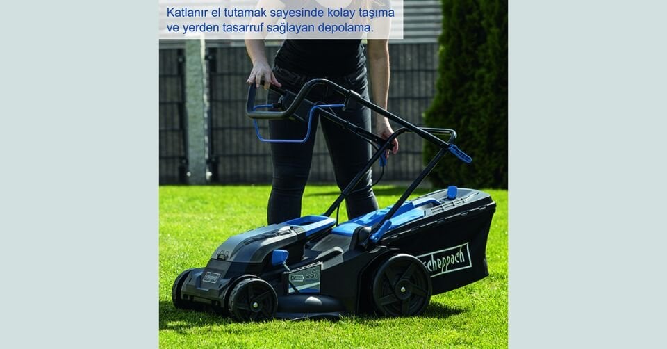 Scheppach Akülü Çim Biçme Makinesi BC-MP430 2*4 Ah