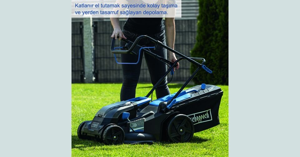 Scheppach Akülü Çim Biçme Makinesi BC-MP430 2*4 Ah