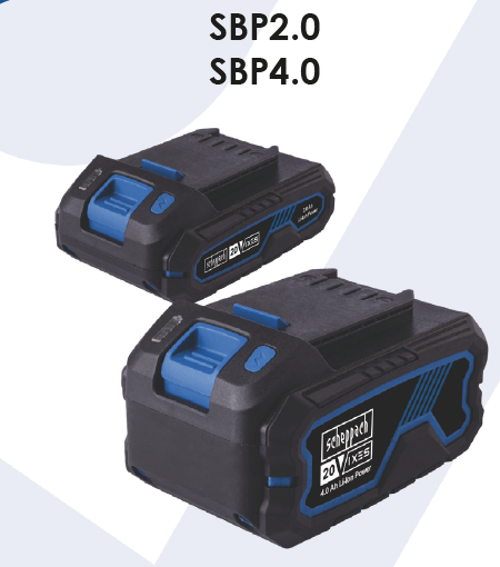 Scheppach 2Ah Akü SBP 2.0 / 4Ah Akü SBP 4.0 Lityum-İyon Batarya